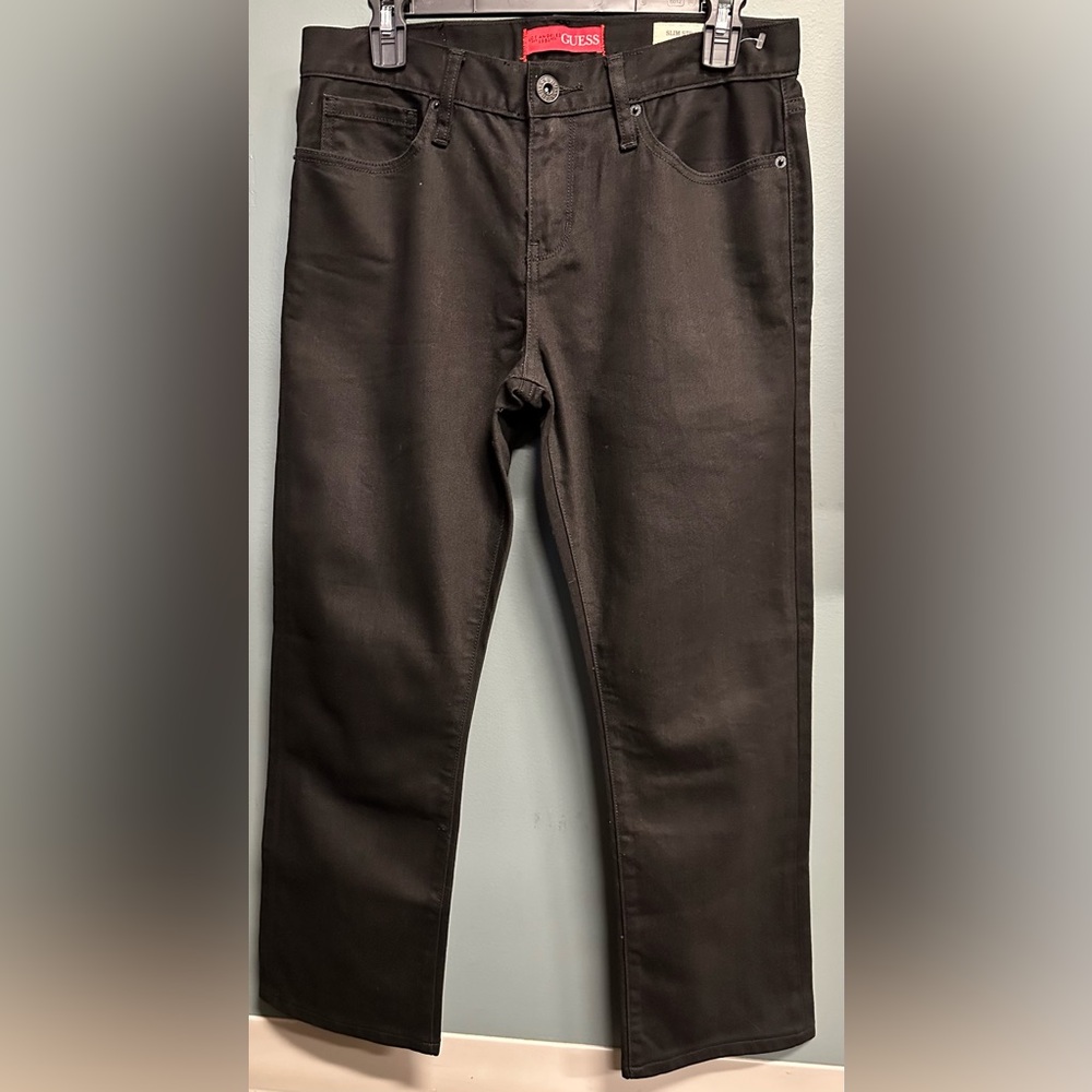 GUESS Black Men's Slim Straight Jeans